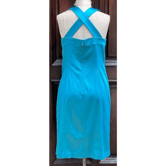 Calvin Klein Tropical Mermaid Turquoise Short Formal Dress - Size 9 - Picture 9 of 11